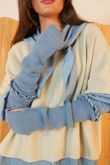 Claudia Fingerless Arm Warmer Gloves Denim